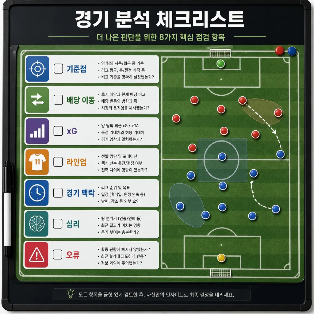축구 언더오버 기준점 분석 체크리스트